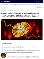 Bitcoin to $62K? Peter Brandt Weighs In—Here’s What the BTC Price Charts Suggest
