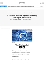 EU Finance Ministers Approve Roadmap for Digital Euro Launch