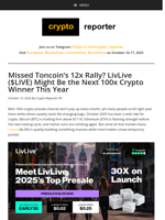 Missed Toncoin’s 12x Rally? LivLive ($LIVE) Might Be the Next 100x Crypto Winner This Year