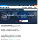 What's Behind The Dip In Intel Corporation Stock? - Intel (NASDAQ:INTC) - Benzinga