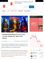 Strategy Sells Bitcoin for First Time in Years, Breaks the "Never Sell" Mantra - NullTX