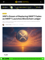 XRP’s Dream of Replacing SWIFT Fades as SWIFT Launches Blockchain Ledger - CoinCentral