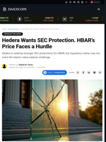 Hedera Wants SEC Protection. HBAR’s Price Faces a Hurdle - DailyCoin