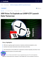 XRP Price To Explode as UXRP-ETF Launch Date Tomorrow