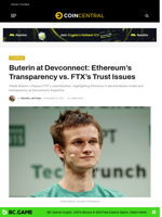 Buterin at Devconnect: Ethereum’s Transparency vs. FTX’s Trust Issues - CoinCentral