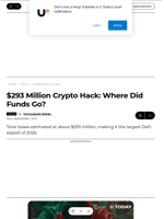 $293 Million Crypto Hack: Where Did Funds Go? - U.Today