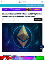 Ethereum Soars on $1.9B Inflows and ETF Optimism as BlackRock and SharpLink Double Down