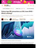 Solana logs 9B transactions as SOL loses $100 – What’s missing? - AMBCrypto
