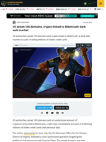 US Seizes Crypto, 145 Domains Tied to BidenCash Dark Web Market