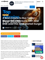4 Best Crypto to Buy Today: BlockDAG, Ethereum, XRP, and BNB Lead the 2026 Market Surge! | Live Bitcoin News