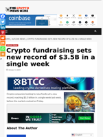 Crypto fundraising sets new record of $3.5B in a single week - The Crypto News Wire