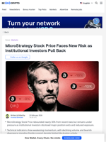 MicroStrategy Stock Faces Collapse Risk as Institutions Exit