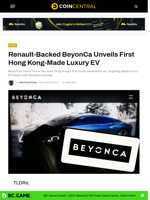 Renault-Backed BeyonCa Unveils First Hong Kong-Made Luxury EV - CoinCentral