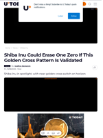 Shiba Inu Could Erase One Zero If This Golden Cross Pattern Is Validated - U.Today