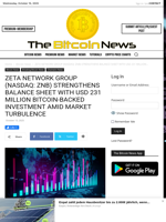 ZETA NETWORK GROUP (NASDAQ: ZNB) STRENGTHENS BALANCE SHEET WITH USD 231 MILLION BITCOIN-BACKED INVESTMENT AMID MARKET TURBULENCE
