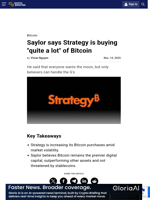 Saylor says Strategy is buying 