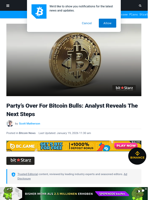 Party’s Over For Bitcoin Bulls: Analyst Reveals The Next Steps | Bitcoinist.com