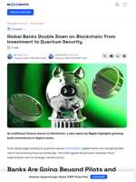 TradFi Bets Big on Blockchain: Ripple Report Highlights