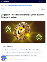 Dogecoin Price Prediction: Is a 380% Rally to $1 Now Possible? 
