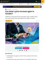 Can Aster Price Rise Again in October?