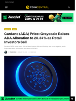 Cardano (ADA) Price: Grayscale Raises ADA Allocation to 20.34% as Retail Investors Sell - CoinCentral