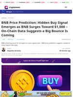 BNB Price Prediction: Hidden Buy Signal Emerges as BNB Surges Toward $1,000 – On-Chain Data Suggests a Big Bounce Is Coming
