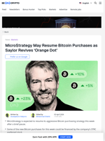 MicroStrategy Could Start Buying Bitcoin Again This Week