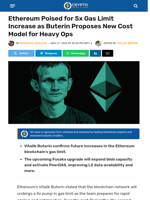 Ethereum Poised for 5x Gas Limit Increase after Proposal