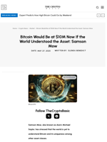 Bitcoin Would Be at $10M Now If the World Understood the Asset: Samson Mow