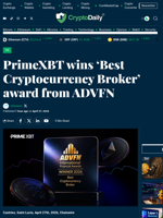 PrimeXBT wins ‘Best Cryptocurrency Broker’ award from ADVFN - Crypto Daily