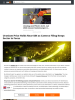 Uranium Price Holds Near $84 as Cameco Filing Keeps Sector in Focus - Brave New Coin