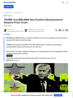 TRUMP and MELANIA Make Major Deals Despite Price Crash