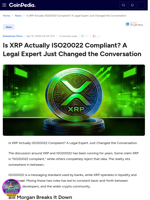 Is XRP Actually ISO20022 Compliant? A Legal Expert Just Changed the Conversation