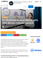 Institutional Access Grows with SGX Bitcoin Futures Launch | Live Bitcoin News