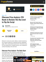 Ethereum Price Analysis: ETH Needs to Reclaim This Key Level to Flip the Script