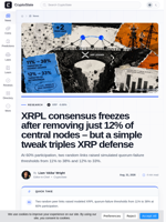 XRP Ledger study finds random peer links raise resilience