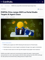 PORTAL Price Jumps 300% as Portal Studio Targets AI Agent Chaos