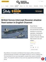 British forces intercept Russian shadow fleet tanker in English Channel