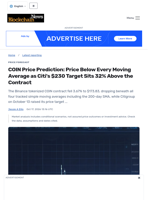 COIN Price Prediction: Price Below Every Moving Average as Citi's $230 Target Sits 32% Above the Contract - Blockchain.News