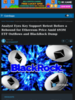 Analyst Eyes Support Retest for Ethereum Price amid ETF Outflow