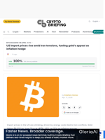 US import prices rise amid Iran tensions, fueling gold's appeal as inflation hedge