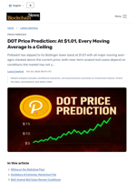 DOT Price Prediction: At $1.01, Every Moving Average Is a Ceiling - Blockchain.News