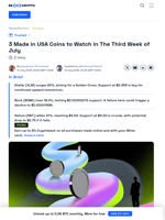 3 Made in USA Coins to Watch in The Third Week of July