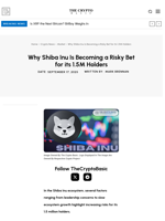 Why Shiba Inu Is Becoming a Risky Bet for its 1.5M Holders