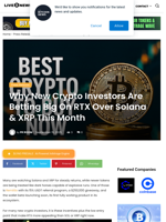 Why New Crypto Investors Are Betting Big On RTX Over Solana & XRP This Month | Live Bitcoin News