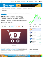 Michael Saylor’s Strategy Takes A Shot At The Moon With Latest $1 Billion Bitcoin-Buying Tactic ⋆ ZyCrypto