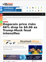 Dogecoin price risks 66% drop to $0.06 as Trump-Musk feud intensifies - The Crypto News Wire
