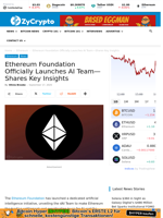 Ethereum Foundation Officially Launches AI Team—Shares Key Insights‬ ⋆ ZyCrypto