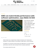 AMD can match Nvidia performance with software optimization, says Wafer AI CEO