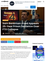 Sam Bankman-Fried Appeals 25-Year Prison Sentence Over FTX Collapse | Live Bitcoin News